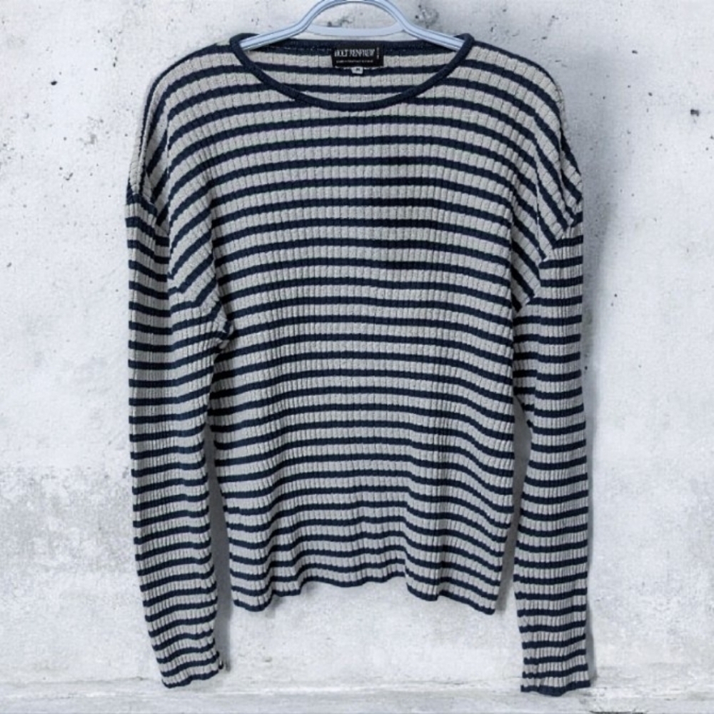 Holt Renfrew Stripe Knit Jumper Sweater